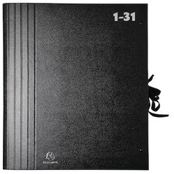 Fächermappe 1-31 A4 schwarz 