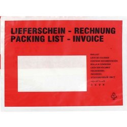 UNIPACK Begleitpapiertasche C5, mit Druck, Lieferschein/Rechnung