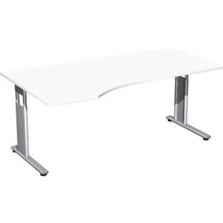 PC-Tisch,links C-Fuﬂ Flex 1800x1000 weiﬂ