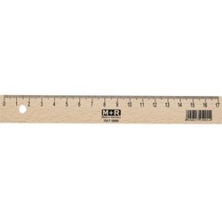 Lineal Holz 17cm braun