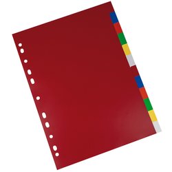 Büroring Register, A4, PP-Folie, 12-teilig, 2x6 Farben, 120 my