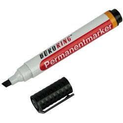 Büroring Permanentmarker Keilspitze 1-4mm schwarz