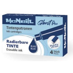 Tintenpatronen radierbar blau