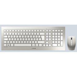 Tastatur/Maus Set Cherry DW 8000 kabellos, deutsch, weiß/silber