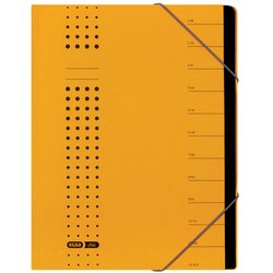 Ordnungsmappe Karton 450g A4 12-teilig gelb
