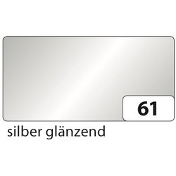 Fotokarton Folia 614/50-61 300g A4 50Bl silber glanz