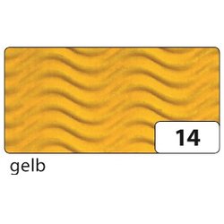 Mini-Laternenrohling Folia 9714/5 3D-Welle 10x10x12cm 5St gelb