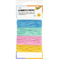 Gummischnur-Set Pastell 5m 4 Rollenl sortiert