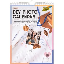 Fotokalender mit Spiralbindung 17x24cm weiß