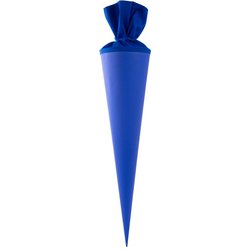 Schultüten Rohling 70 cm mit Filzverschluss blau
