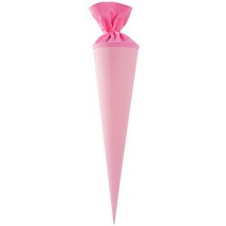 Schultüten Rohling 70 cm mit Filzverschluss rosa
