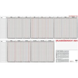 Urlaubsübersicht f. 40 Mitarbeiter 985x600mm 15 Monate