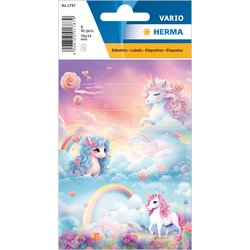 Schuletikett Happy Unicorns 3 Blatt