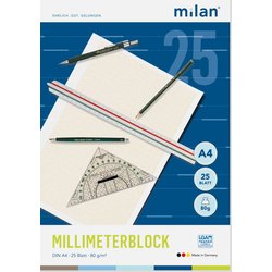 Millimeterblock Milan 240000 A4 25Bl