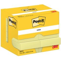 Haftnotiz Post-it 653 gelb 38x51mm 3x100Bl