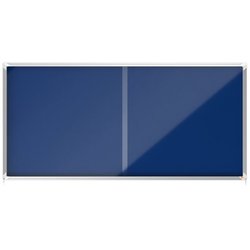 Schaukasten 27xA4 - innen mit blauer Textilpinnwand