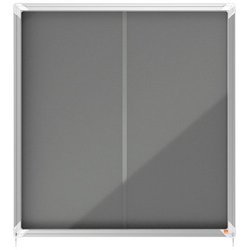 Schaukasten 12xA4 -  innen mit grauer Textilpinnwand
