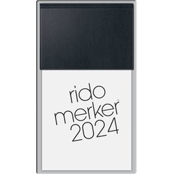 Tischkalender Rido Merker 2024 1T/1S schwarz