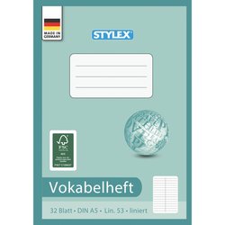 Vokabelheft Stylex A5 32 Blatt