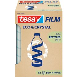Klebefilm eco & crystal Box 66 m / 19 mm