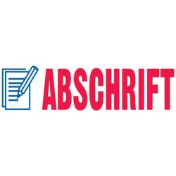 Stempel Printy mit Lagertext Abschrift