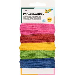 Papierkordel Bunt 5m 5 Farben sortiert