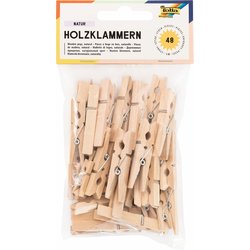 Holzklammer 3 Größen 48St natur
