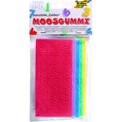 Moosgummi Stanzteile 15mm hoch 150 Zahlen farbig sortiert
