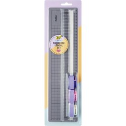 Schneidelineal-Set 35cm inkl.Schneidmatte+3 Schneidroller