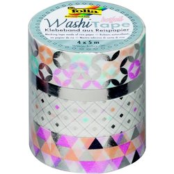 Washi-Tape Hotfoil Silber 3er Set 5mmx5m