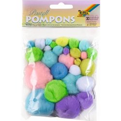 Pompon Pastelltöne sortierte Größen 30St