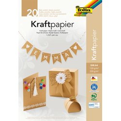 Kraftpapierblock A4 20 Blatt 120g/230g braun