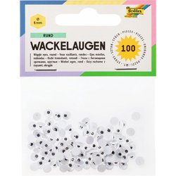 Wackelauge 5mm rund 100St