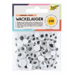 Wackelauge mit Wimpern 6 Größen 100St