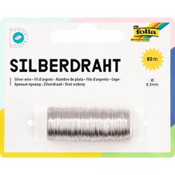 Silberdraht 03mmx80m Versilbert