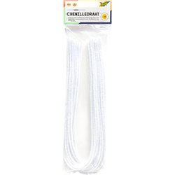 Chenilledraht 8mm 50cm 10St weiß