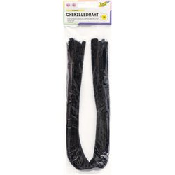 Chenilledraht 8mm 50cm 10St schwarz