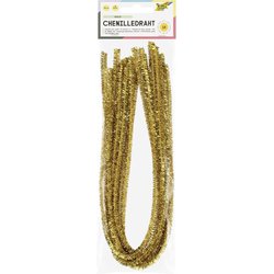 Chenilledraht 8mm 50cm 10St gold