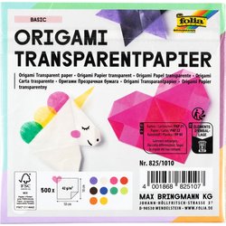 Transparentpapier Faltblatt 42g 10x10cm 500Bl sortiert