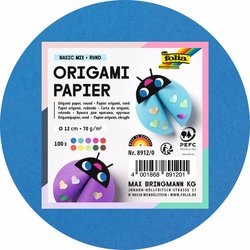 Faltblatt 70g 12cm rund 100Bl intensivfarbig sortiert