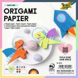 Faltblatt 70g 15x15cm eckig 100Bl intensivfarbig sortiert