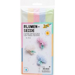 Blumenseide 20g 50x70cm 5Bg pastell irisierend sortiert