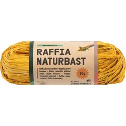 Raffia Naturbast 50g bananengelb