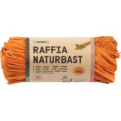 Raffia Naturbast 50g orange