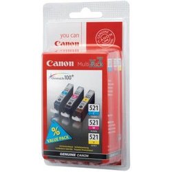 Tintenpatrone Canon CLI-521 Rainbowpack cyan/magenta/yellow