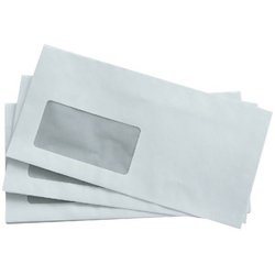Briefumschlag mit Fenster DIN Lang weiß  80g/m² 1000St