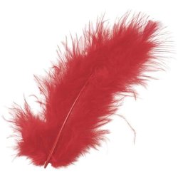 Marabufeder 10cm 15 Stück rot