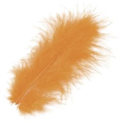 Marabufeder 10cm 15 Stück orange