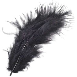 Marabufeder 10cm 15 Stück schwarz