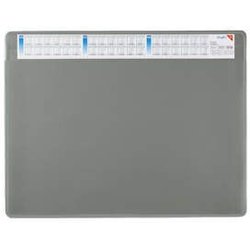Schreibunterlage Läufer 47653 Durella Soft 50x65cm mit Vollsichtplatte und Kalender grau